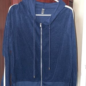 nice soft cute blue and white stripped sweater